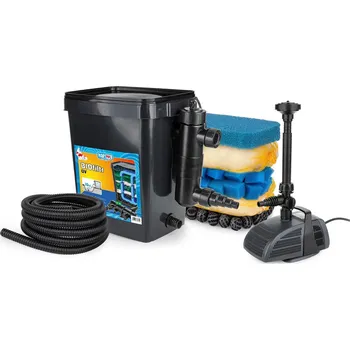 Jezírková filtrace Průtokový filtr s UV lampou, hadicí a čerpadlem - Happet Basic UV Biofilter