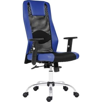 Kancelářská židle Sander - synchro, černá/modrá