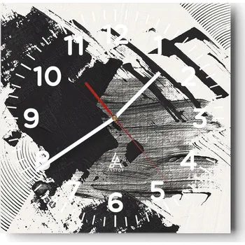 Hodiny Kuchyňské nástěnné hodiny 30x30 Umělecké skleněné hodiny do obýváku Moderní tiché
