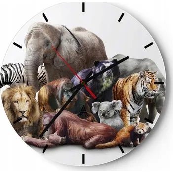 Hodiny Nástěnné hodiny do kuchyně 30x30 Abstrakce Skleněné hodiny do obýváku Tiché