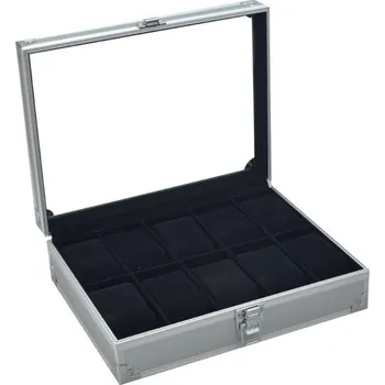 Box na hodinky JKBox Kazeta na hodinky SP-591/AG/A25 stříbrná