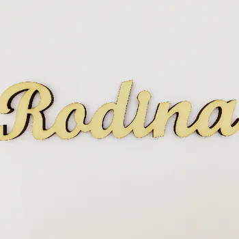 Vánoce Dřevěný výřez nápis RODINA č.3 vel.3