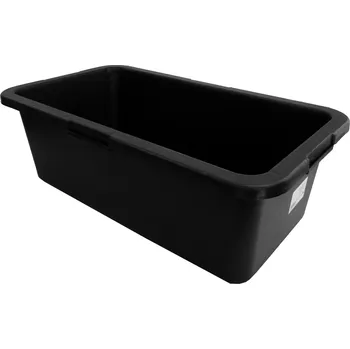 Zednická nádoba Stavební míchačka obdélníková 80L černá z regranulátu PP/PE, nádoba na maltu