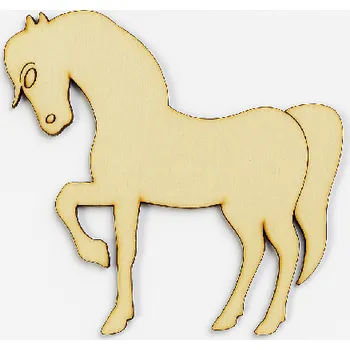 Vánoční dekorace Dřevěný výřez koník č.2