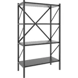 VCM Regál Insasi, v industriálním stylu (4 zásuvky, antracitová)