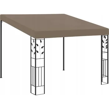 Zahradní stavba Přístěnný altán, 3 x 3 x 2,5 m, šedohnědá (taupe)