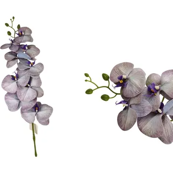 umělá květina Orchidej Phalaenopsis 90 cm, fialová