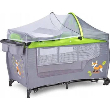 Dětská postýlka Cestovní postýlka Caretero GRANDE PLUS s kompletní výbavou - graphite