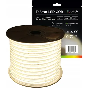 LED páska LED pásek 1 m ledrgb bílá neutrální 4000K voděodolný IP67 10 mm 10 W