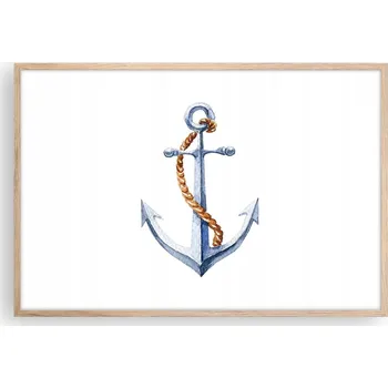 Obraz Obraz plakát v rámu světlý dub do obýváku 91x61 kotva foto plakáty na zeď