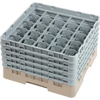 Příslušenství pro myčku Cambro 25místné košíky Camrack béžové – Max. výška skla 257mm