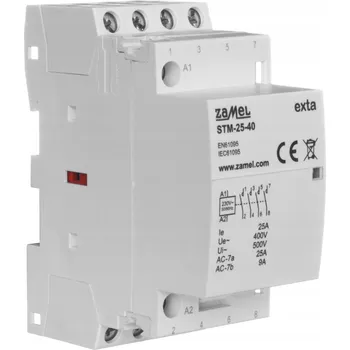 Stykač Modulární stykač na DIN lištu, 3fázový, 25A, 4xNO, cívka 230V, STM-25-40 Zamel