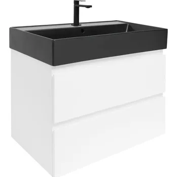 Koupelnový nábytek Koupelnová skříňka s umyvadlem SAT B-Way 79x50x45 cm bílá lesk BWAY280WU2B2B - BWAY280WU2B2B