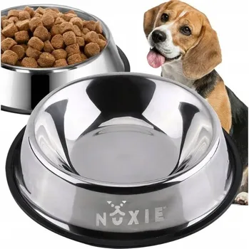 Miska pro psa Jedna kovová miska NUXIE stříbrná 0,5 l