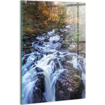 Obraz Skleněný obraz na zeď Krásný potisk do kuchyně Fotografie krajiny řeky