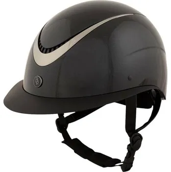 Cyklistická přilba Bezpečnostní helma BR Theta Plus Glossy black/gunmetal (55-57)