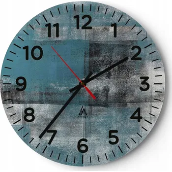 Hodiny Kuchyňské nástěnné hodiny 30x30 Abstrakce Moderní skleněné hodiny Tiché