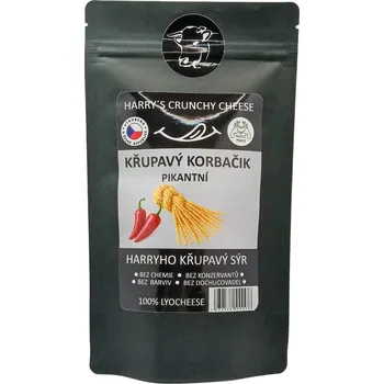 Křupavý sýr korbáčik pikantní 80g (Křupavý sýr lyofilizovaný 100% sýr)