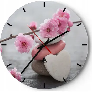 Hodiny Nástěnné hodiny do kuchyně 30x30 Srdce Skleněné hodiny do obýváku Loft Tiché