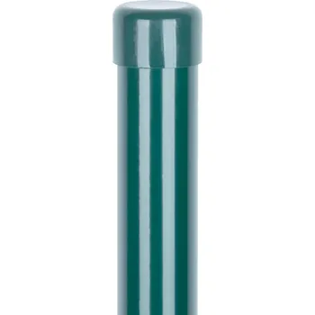 Plotový sloupek Strend Pro Sloupek METALTEC, 38/2500/1,25 mm, zelený, kulatý, uzávěr, Zn+PVC, RAL6005