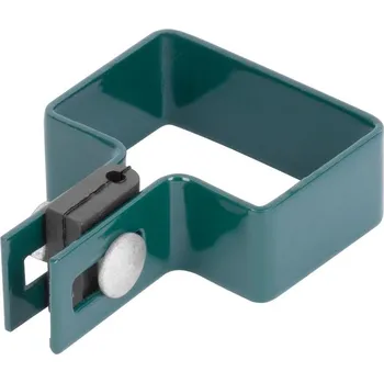 Příslušenství pro plot Strend Pro Svorka EUROSTANDARD, 60x40 mm, koncovka, zelená, Zn+PVC, RAL6005, pro čtvercový sloupek