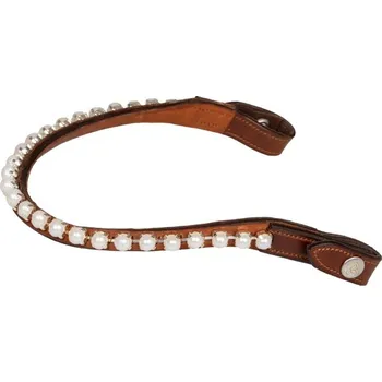 Čelenka ACAVALLO Pearls cognac COB