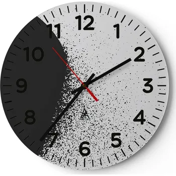 Hodiny Kuchyňské nástěnné hodiny 30x30 Abstrakce Moderní skleněné hodiny Tiché