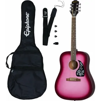Akustická kytara Epiphone Starling Acoustic Guitar Player Pack Hot Pink Pearl