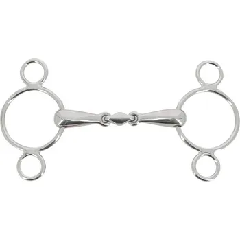 Udidlo pro koně Udidlo pessoa FEELING Anatomic 3-Ring dvakrát lomené 135mm/18mm