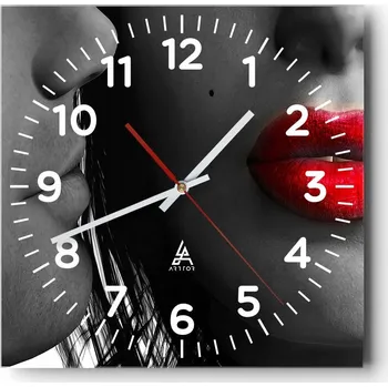 Hodiny Kuchyňské nástěnné hodiny 30x30 Lidé Skleněné hodiny do obýváku Moderní Tiché