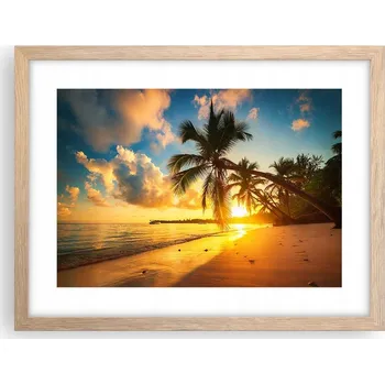 Obraz Obraz plakát v rámu světlý dub do obýváku 40x30 krajina foto na zeď