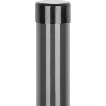 Plotový sloupek Strend Pro Sloupek METALTEC, 48/1750/1,25 mm, antracit, kulatý, uzávěr, Zn+PVC, RAL7016