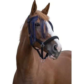 Koňská maska proti hmyzu Třásně proti hmyzu NORTON tmavě modré FULL
