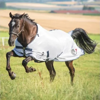 Deka pro koně Deka proti hmyzu HORSEVEN bílá/modrá 155cm