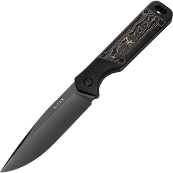 kapesní nůž Kizer / Militaw Jonathan Styles S35VN Hliník+Zlatý Fat Carbon 1067A1