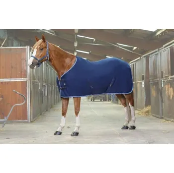 Deka pro koně Odpocovací deka RIDING WORLD s křížovým zapínáním modrá 135cm
