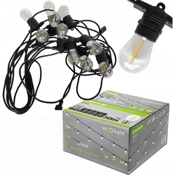 LED páska LED girlanda RGB, 10 žárovek, plastová, 100 cm, do zásuvky