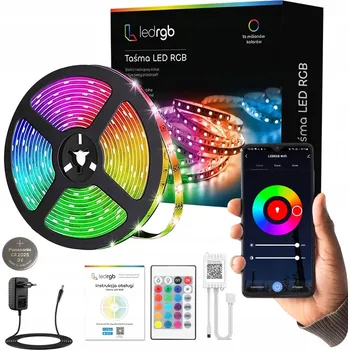 LED osvětlení LED pásek 10 m ledrgb vícebarevný 24 W WiFi s dálkovým ovládáním