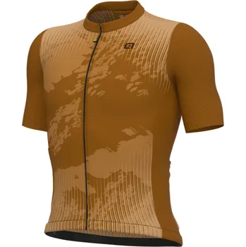 cyklistický dres ALÉ Cyklistický dres s krátkým rukávem - KRAKATOA OFF ROAD-GRAVEL - hnědá M