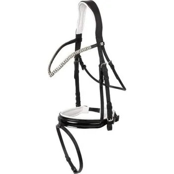 Uzdečka HORZE Grayson se švédským nánosníkem černá/bílá PONY