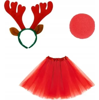 Karnevalový kostým SUPER TuTu Kostým Sob , sada, červený, 40cm, nánosník, 3dílná MK511