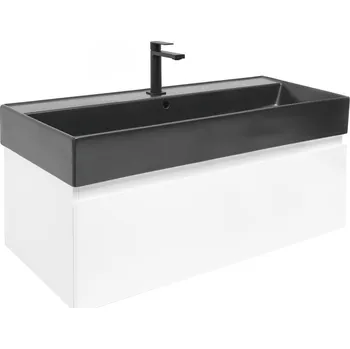 Koupelnový nábytek Koupelnová skříňka s umyvadlem SAT B-WAY 99x30x45 cm bílá lesk BWAY100WU2BB - BWAY100WU2BB