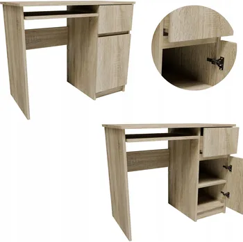 Psací stůl Obdélníkový psací stůl Matkam 90 x 50 x 77 cm dub sonoma