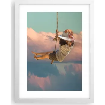 Obraz Obraz plakát v bílém rámu do obýváku 30x40 abstrakce plakáty na zeď