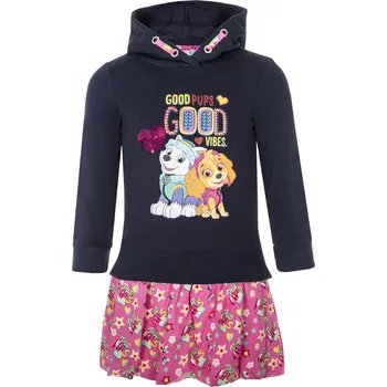 Dívčí šaty Paw Patrol - Tlapková patrola -Licence Dívčí šaty - Paw Patrol VH1327, tmavě modrá Barva: Modrá tmavě, Velikost: 104