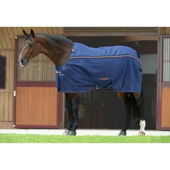 Vybavení pro koně Stájová/transportní deka BUCAS Therapy Cooler navy/orange 130cm