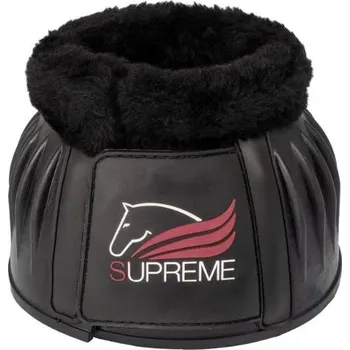 Koňské kamaše Zvony SUPREME Rubber s beránkem černé (XL)