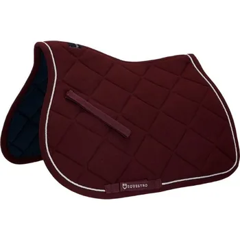 Všestranná podsedlová dečka EQUESTRO Cotton prošívaná burgundy VS