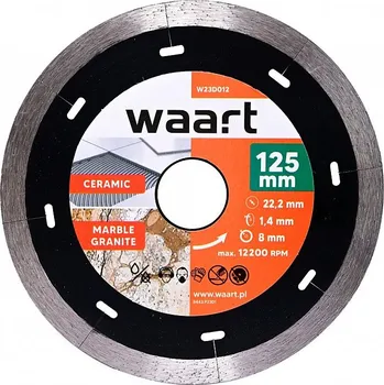 Řezný kotouč Waart kotouč diamantový INDUSTRY Ceramic řezný plný 125x1.2 mm