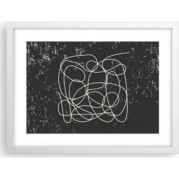 Obraz Obraz plakát v bílém rámu do obýváku 40x30 abstrakce foto na zeď